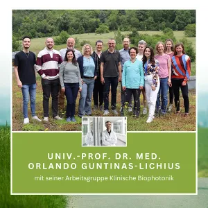 Arbeitsgruppe Klinische Biophotonik - in der Mitte ist Professor O. Guntinas-Lichius
© Big Challenge / Deutsche Krebshilfe