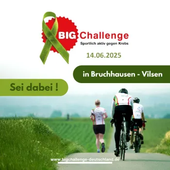 Logo von BIG Challenge mit Fahrradfahrern von hinten
© Big Challenge / Josephine Büscher