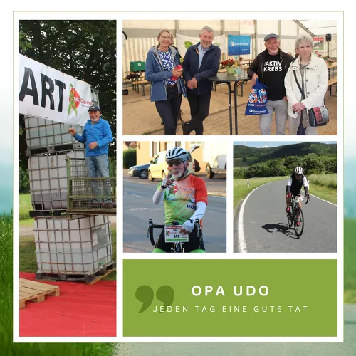 Teilnehmer Opa Udo - hilfsbereit, radsportbegeistert und top-fresh ;-)
&copy; Big Challenge